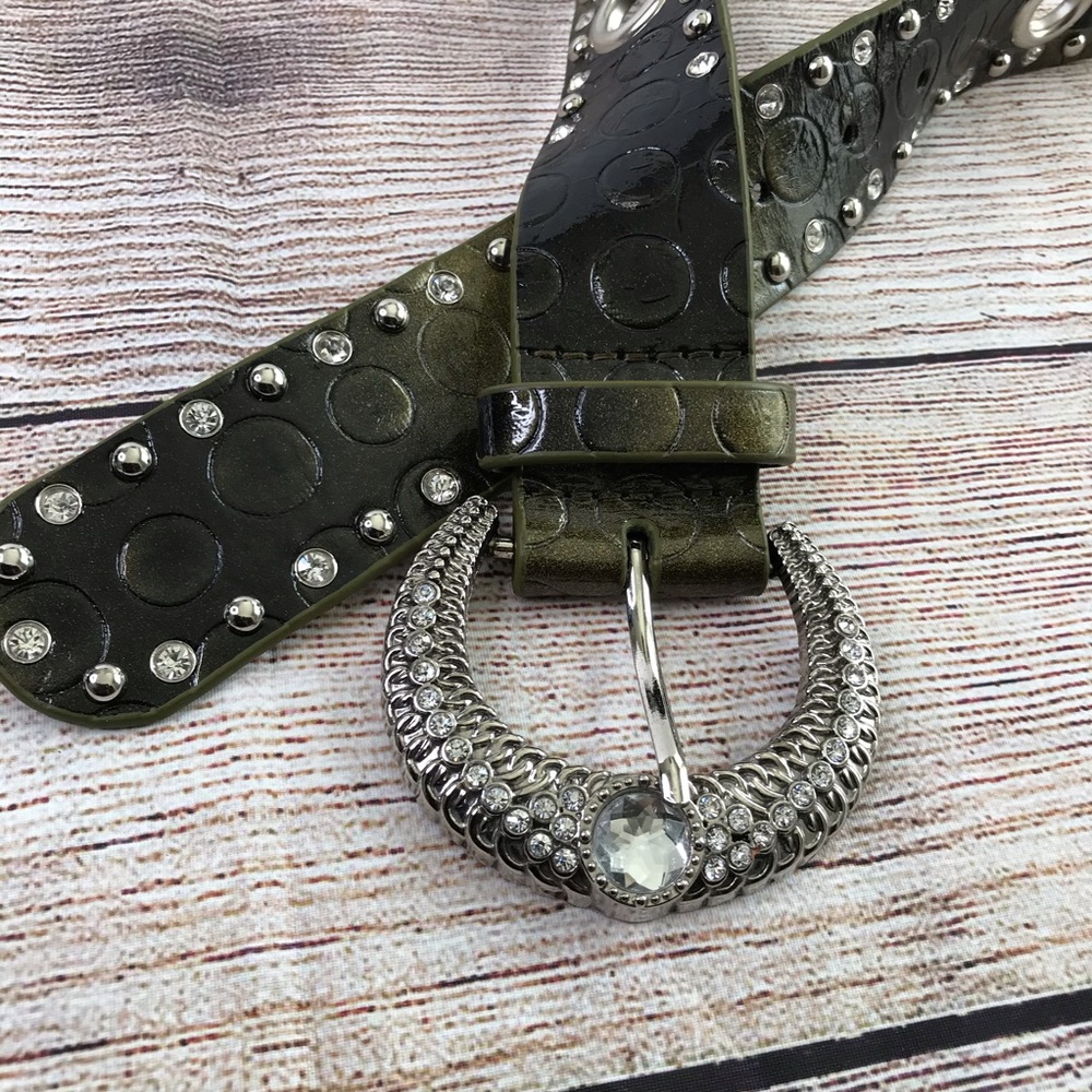 Blinged Out Ombré Patent Belt - Picture 5 of 14